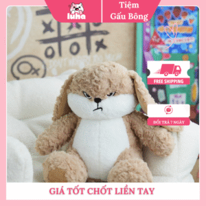 Gấu Bông Thỏ Hung Hăng Mặt Quạo, Thỏ giận dỗi đáng yêu