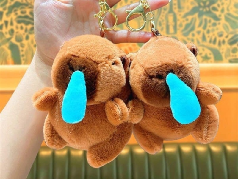 móc khóa gấu bông dễ thương Capybara